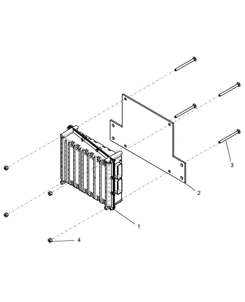 Схема запчастей Case IH 1230 - (55.640.01) - ELECTRICAL - ECU MODULE MOUNTING PLATE (55) - ELECTRICAL SYSTEMS