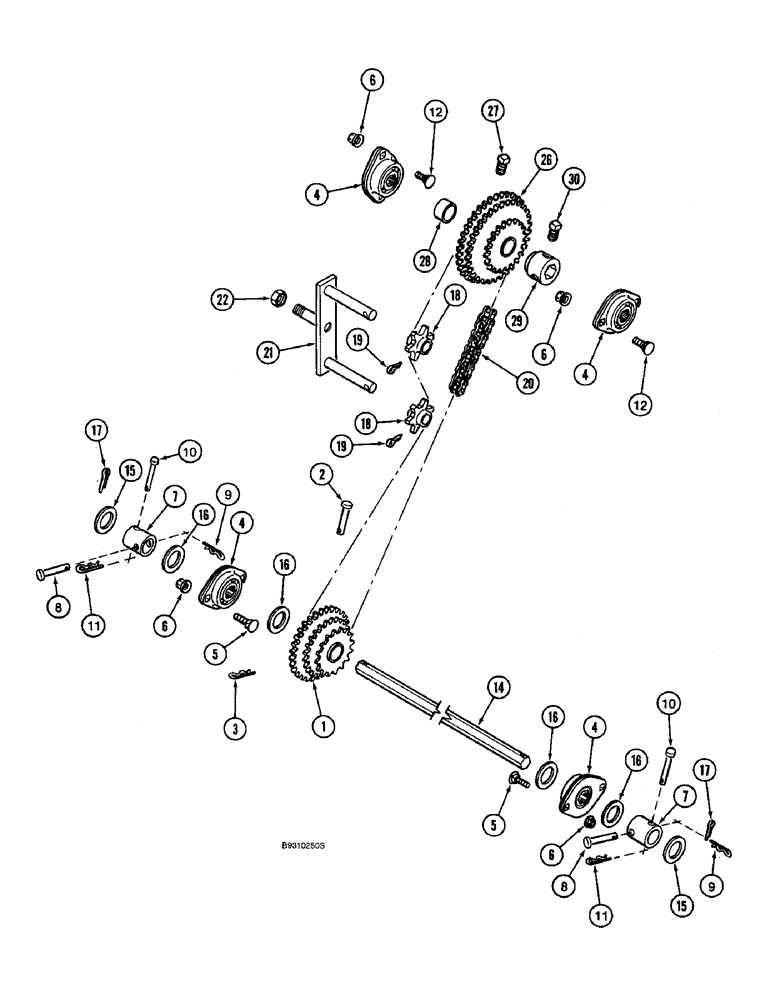 Схема запчастей Case IH 955 - (9B-64) - SECONDARY FERTILIZER DRIVE - DRY, 4 ROW NARROW - RIGID, 4 ROW WIDE - RIGID (09) - CHASSIS/ATTACHMENTS