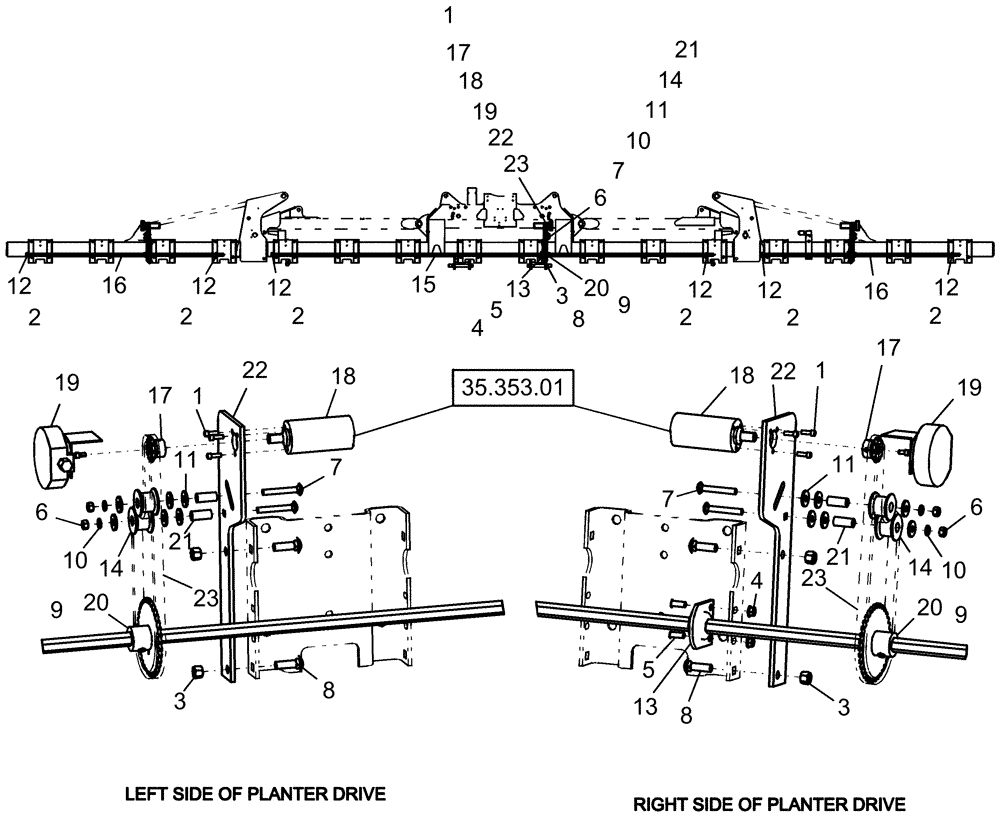 Схема запчастей Case IH 1220 - (35.720.12) - DRIVE SYSTEM - 16R MOUNTED STACKER VR (35) - HYDRAULIC SYSTEMS