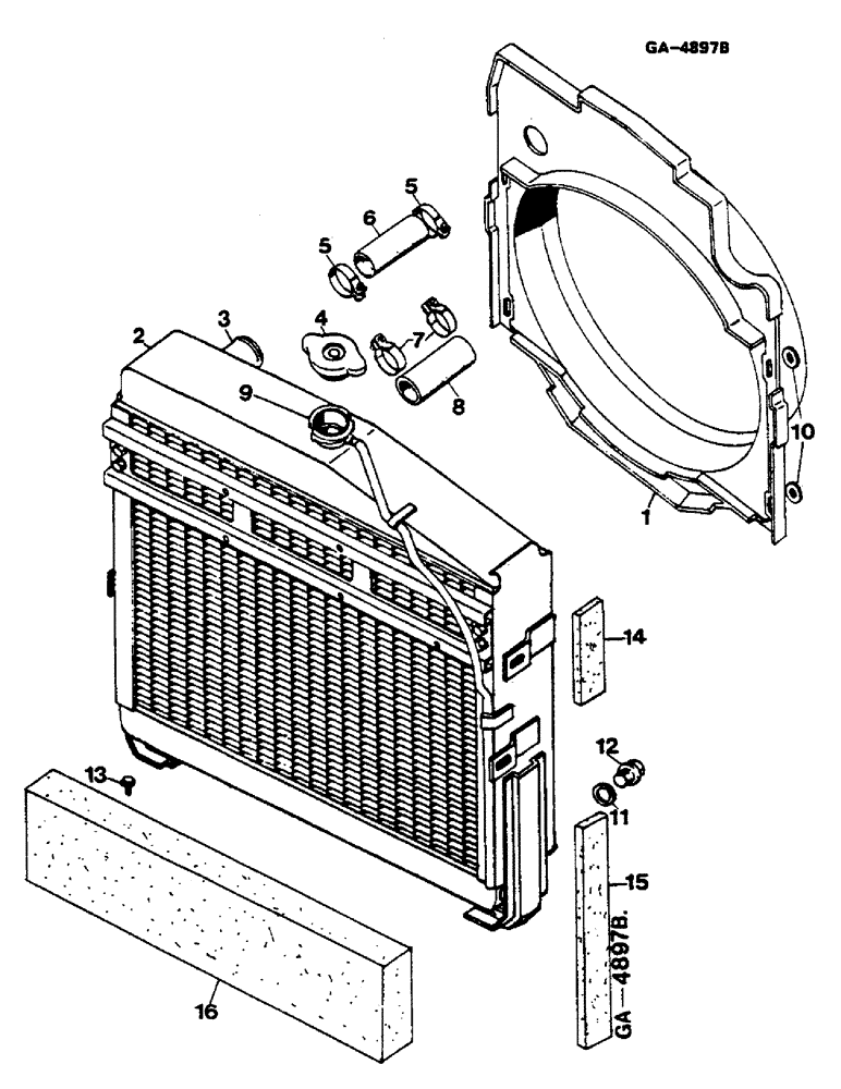 Схема запчастей Case IH 844S - (06-2) - RADIATOR Cooling