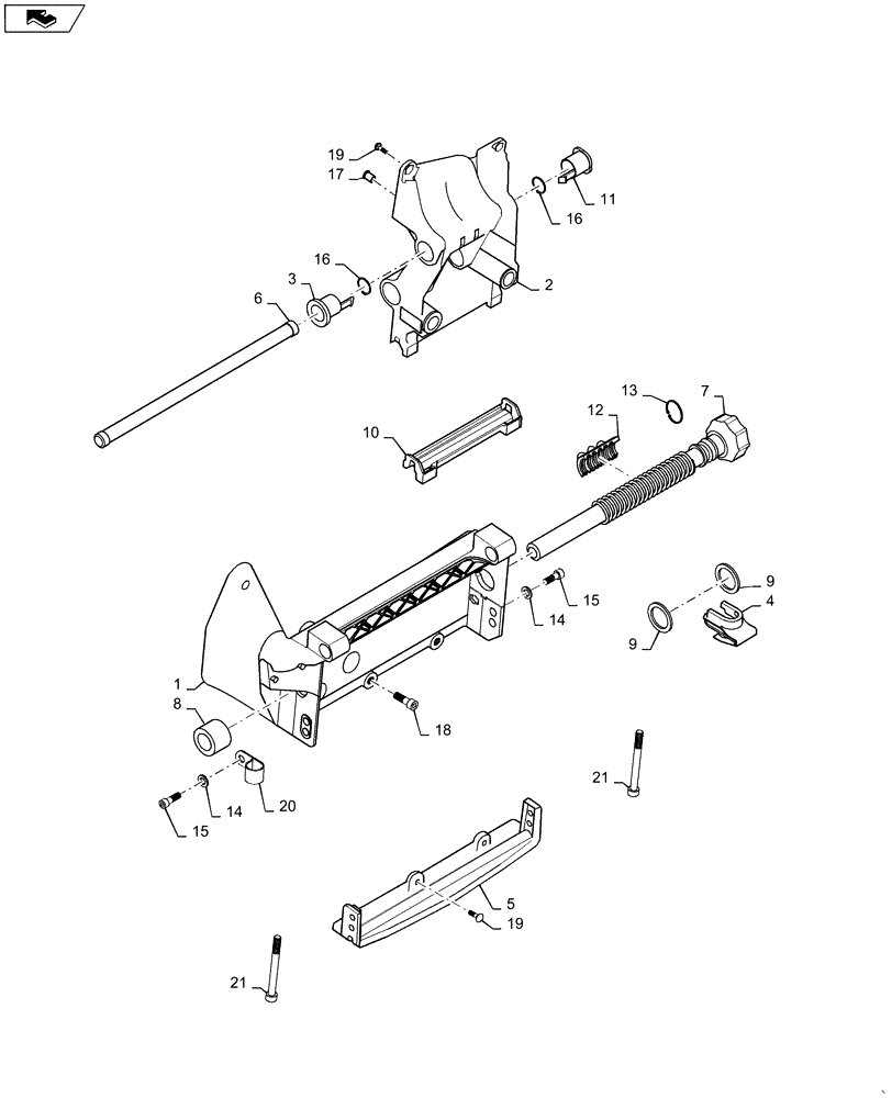 Схема запчастей Case IH STEIGER 350 - (90.115.02) - ARMREST - MECHANICAL ADJUST (90) - PLATFORM, CAB, BODYWORK AND DECALS