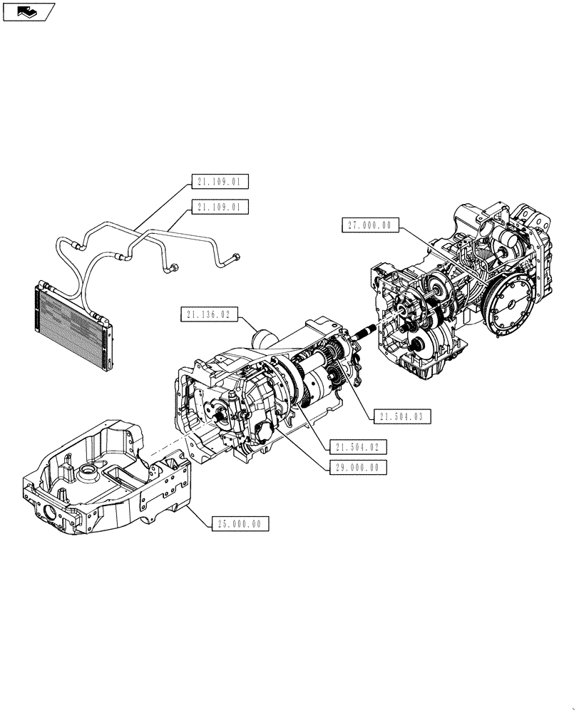 Схема запчастей Case IH PUMA 130 - (21.000.00[01]) - PICTORIAL INDEX - TRANSMISSION (21) - TRANSMISSION
