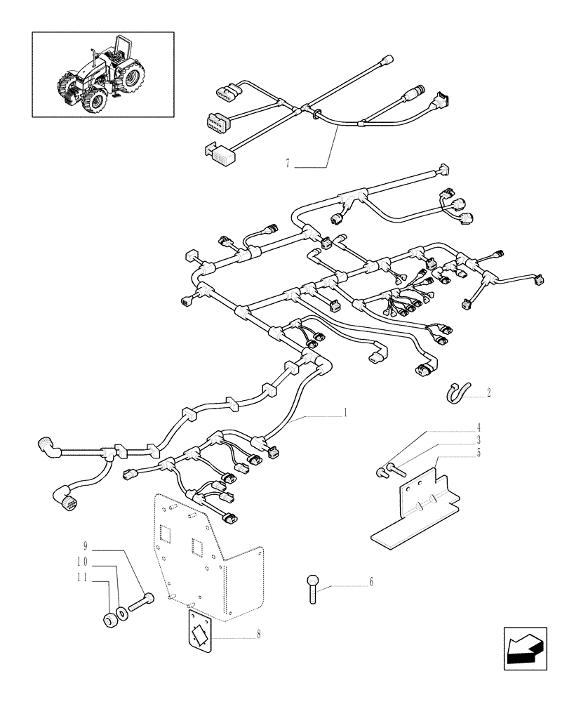 Схема запчастей Case IH MXU115 - (1.75.4[06]) - CABLE EXTENSION - L/CAB - C5148 (06) - ELECTRICAL SYSTEMS
