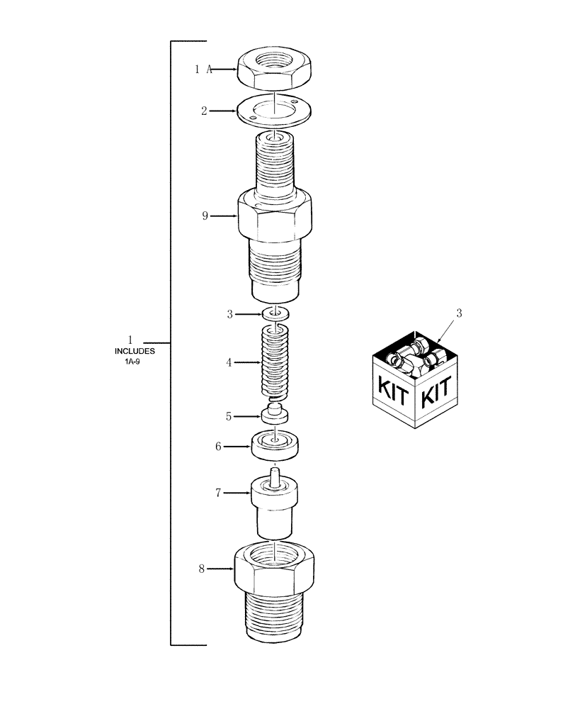 Схема запчастей Case IH DX45 - (01.13.04) - FUEL INJECTOR (01) - ENGINE