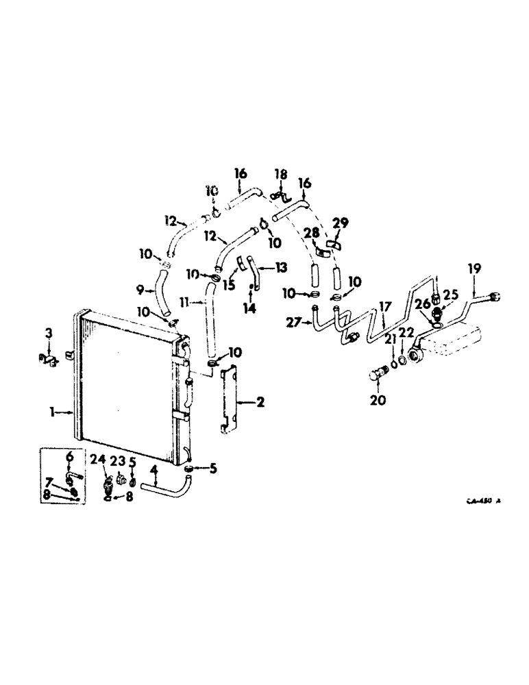 Схема запчастей Case IH 826 - (06-02) - COOLING, OIL COOLER, HYDROSTATIC DRIVE TRACTORS Cooling