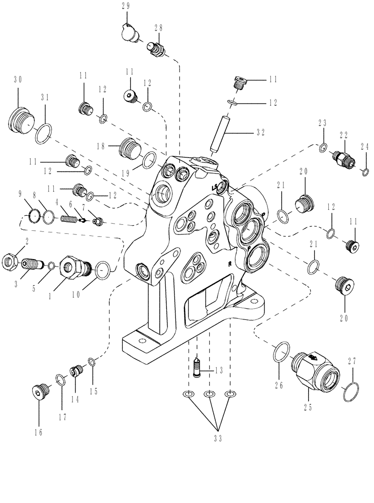 Схема запчастей Case IH MAGNUM 275 - (08-24) - MANIFOLD VALVE ASSEMBLY, WITH TWINFLOW HYDRAULICS (08) - HYDRAULICS
