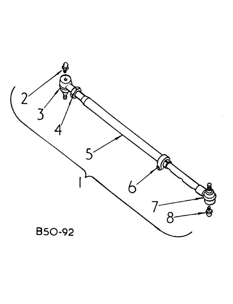 Схема запчастей Case IH 584 - (14-09) - TIE ROD, SWEPT BACK AXLE Suspension