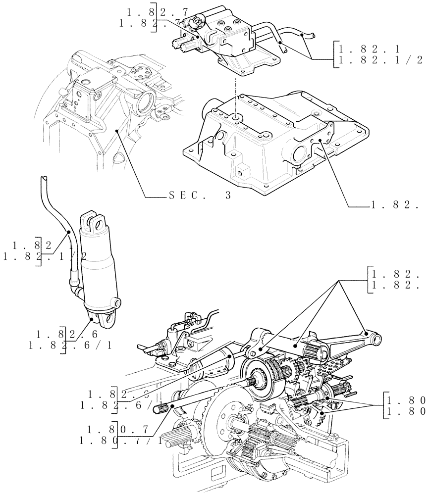 Схема запчастей Case IH MXM155 - (SEC. 07) - HYDRAULICS (00) - GENERAL