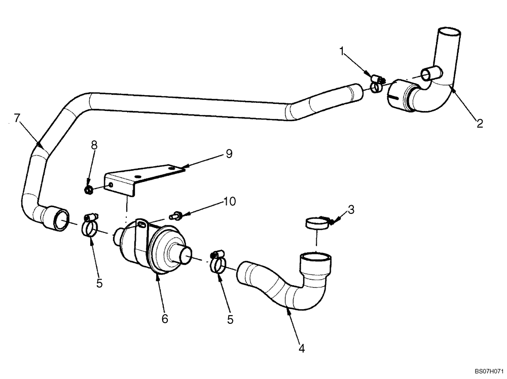 Схема запчастей Case IH 410 - (02-04) - EXHAUST SYSTEM - ASPIRATOR (02) - ENGINE