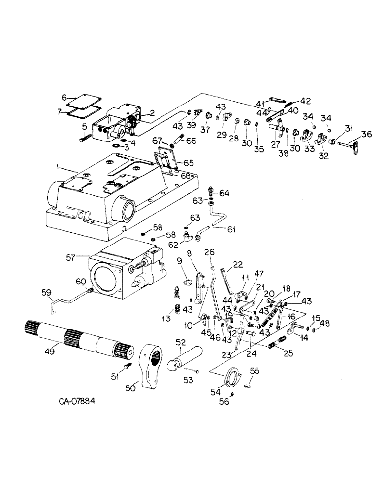 Схема запчастей Case IH 7288 - (10-41) - HYDRAULICS, HYDRAULIC DRAFT CONTROL (07) - HYDRAULICS