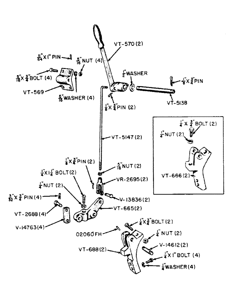 Схема запчастей Case IH VAI-SERIES - (093) - LEVER CONTROLS FOR DOUBLE CONTROL VALVES, FOR VTA1151B AND VTA1151C (08) - HYDRAULICS