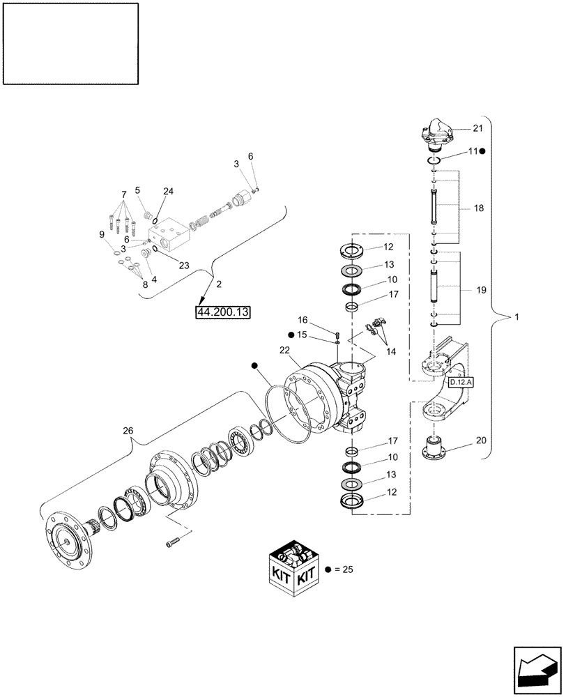 Схема запчастей Case IH 8230 - (27.200.07) - MOTOR, HYDROSTATIC, PRA (27) - REAR AXLE SYSTEM