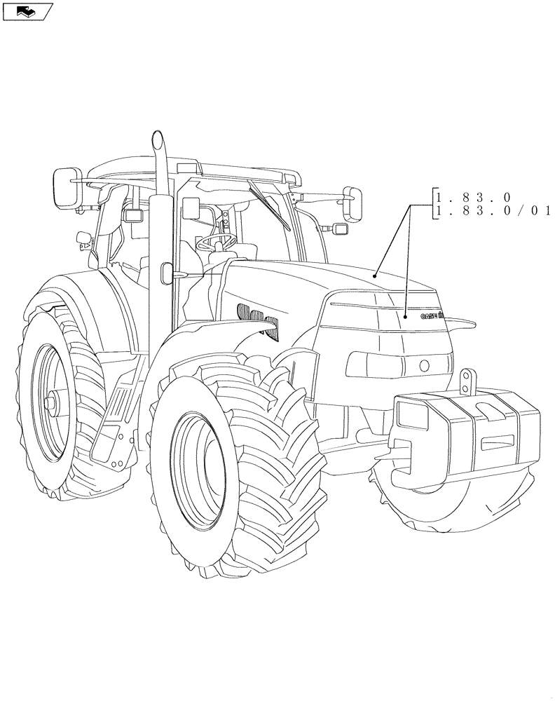 Схема запчастей Case IH PUMA 155 - (SEC. 08) - SHEET METAL (00) - GENERAL