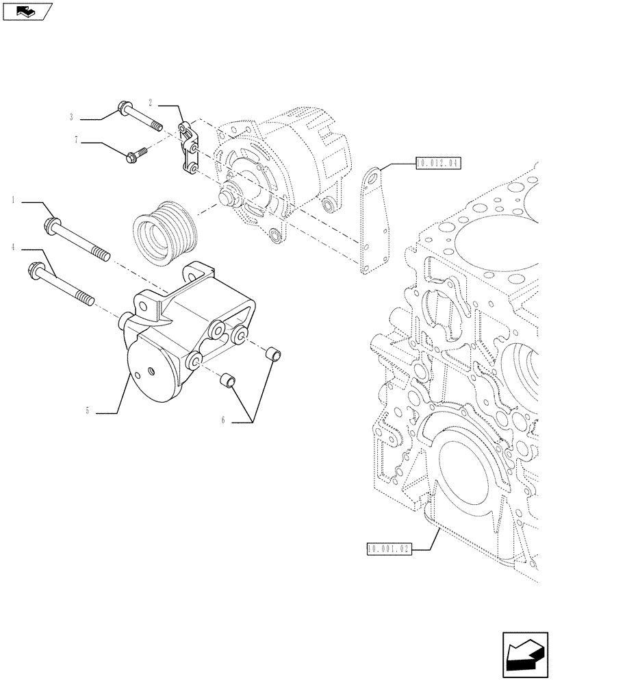 Схема запчастей Case IH F2CFE613A A016 - (55.301.02) - ALTERNATOR (504387132) (55) - ELECTRICAL SYSTEMS