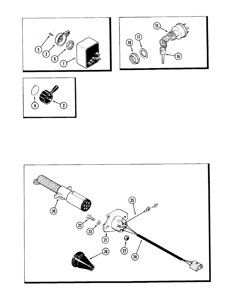 Схема запчастей Case IH 2394 - (4-26) - ELECTRICAL EQUIPMENT MOUNTING, TURN SIGNAL SWITCH (04) - ELECTRICAL SYSTEMS
