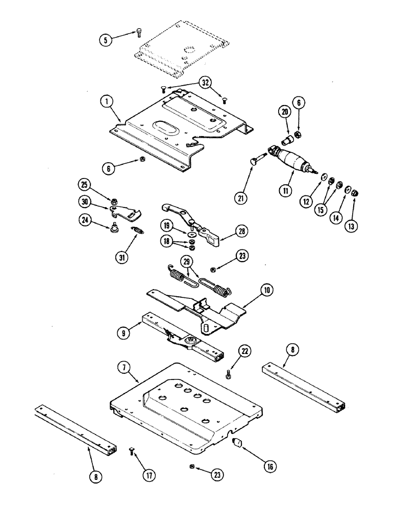 Схема запчастей Case IH 2594 - (9-056) - CLOTH SEAT, AIR/OIL SUSPENSION, PRIOR TO P.I.N. 9938101 (09) - CHASSIS/ATTACHMENTS