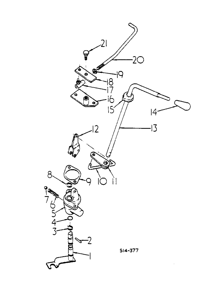 Схема запчастей Case IH 454 - (07-82) - FORWARD AND REVERSE CONTROLS (04) - Drive Train