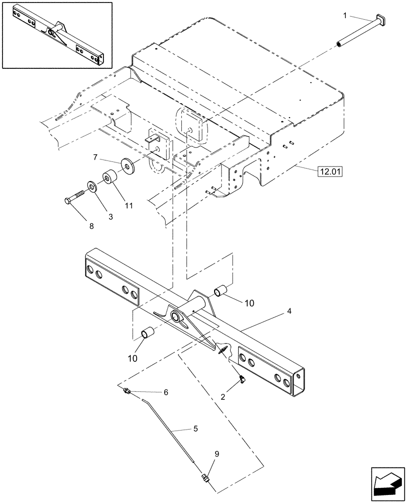 Схема запчастей Case IH WD1203 - (05.01) - REAR AXLE (05) - REAR AXLE