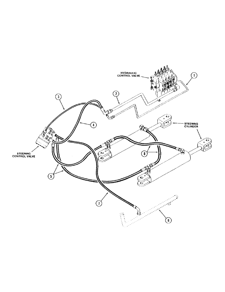 Схема запчастей Case IH STEIGER - (1-16) - PICTORIAL INDEX, STEERING HYDRAULICS (00) - PICTORIAL INDEX