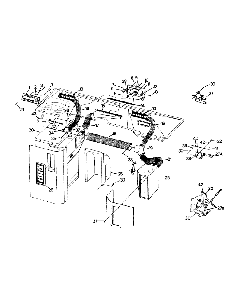 Схема запчастей Case IH ST450 - (03-01) - A/C, HEATER ASSEMBLY AND CONTROLS, CAB (03) - Climate Control