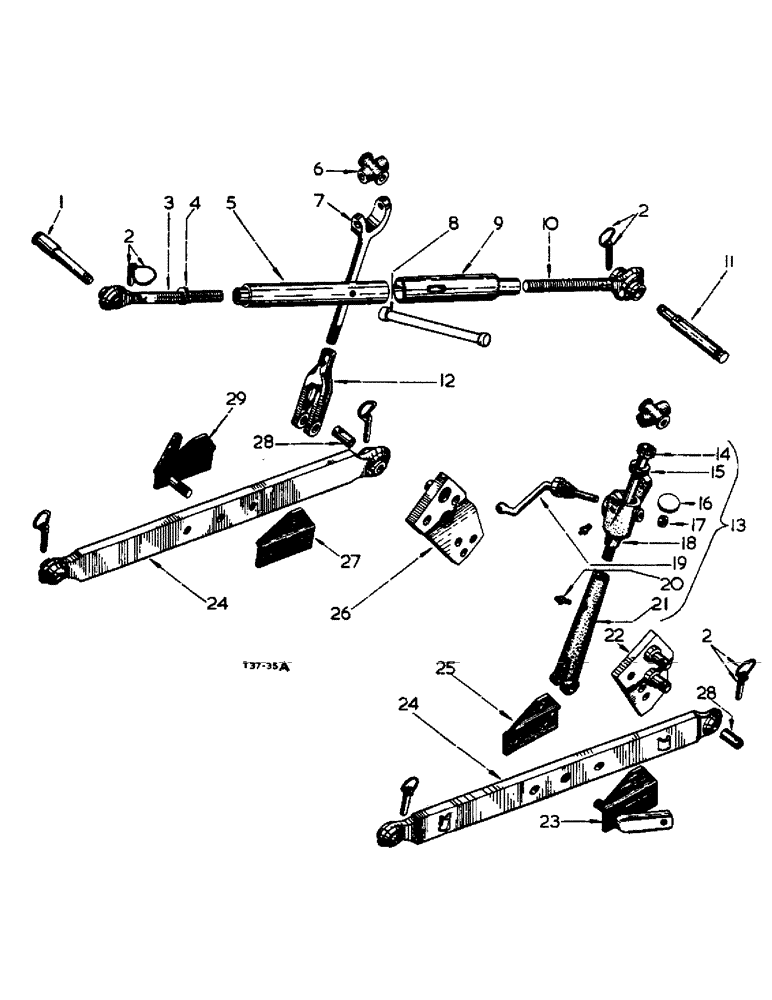 Схема запчастей Case IH 276 - (7-04) - THREE POINT LINKAGE ATTACHMENT (88) - ACCESSORIES