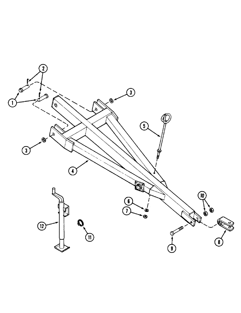 Схема запчастей Case IH DOT B - (002) - HITCH, 11 AND 14 FOOT (3.4 AND 4.3 M) 