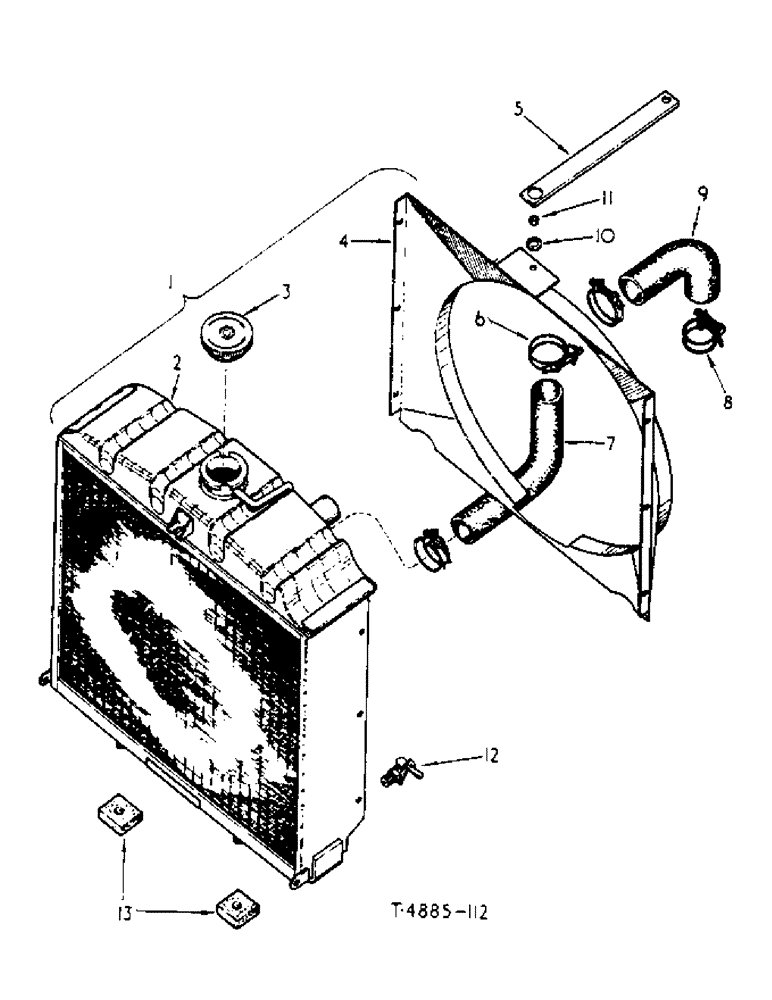 Схема запчастей Case IH 276 - (4-07) - RADIATOR AND CONNECTIONS, WAVY FIN RADIATOR (02) - ENGINE