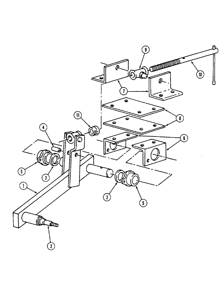 Схема запчастей Case IH 4500 - (9-020) - PNEUMATIC GAUGE WHEEL MOUNTING, DIRECT MOUNTED MDLS., CRANK ADJUSTING TYPE, BUILT PRIOR TO JUNE 1979 (09) - CHASSIS/ATTACHMENTS