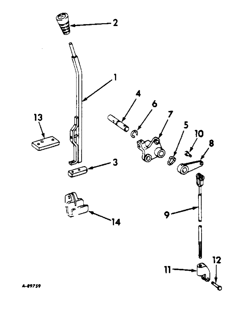 Схема запчастей Case IH 544 - (H-09) - CONTROLS, FORWARD AND REVERSE CONTROLS, FARMALL TRACTORS WITH HYDROSTATIC DRIVE Controls