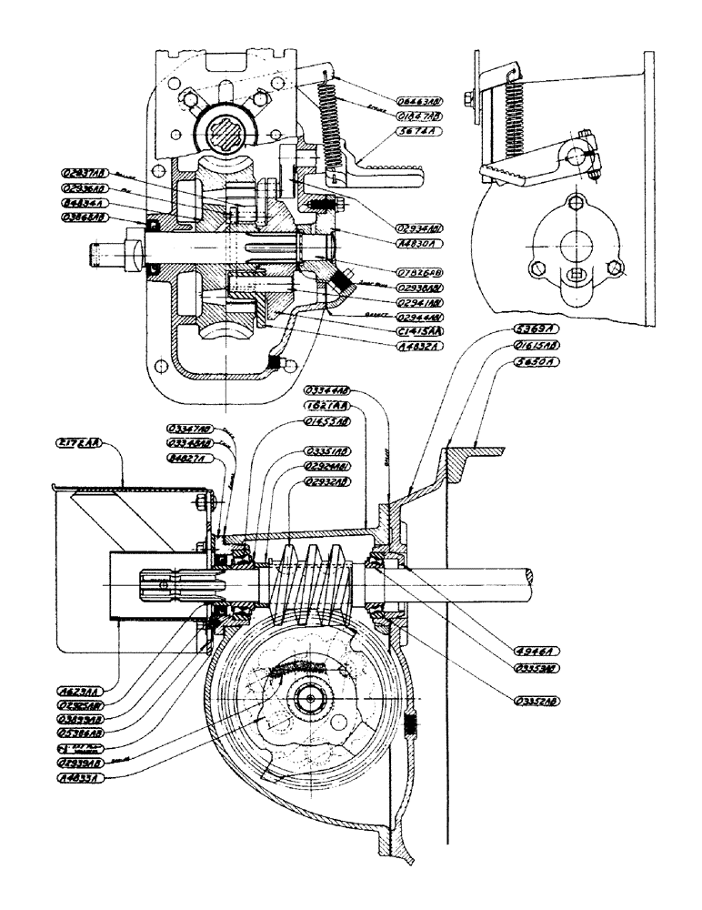 Схема запчастей Case IH SO-SERIES - (129) - MOTOR LIFT ASSEMBLY, FOR SC AND SO TRACTORS (06) - POWER TRAIN