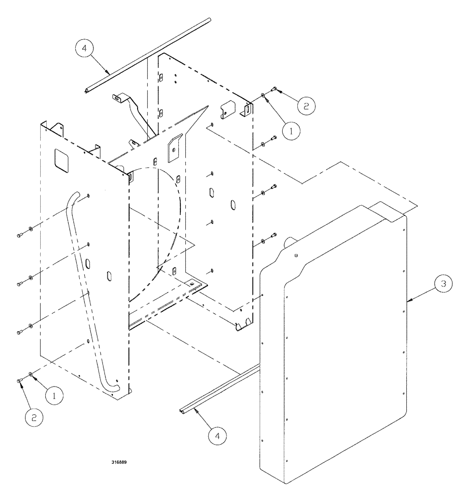 Схема запчастей Case IH SPX3200B - (054) - RADIATOR MOUNTING GROUP (10) - ENGINE