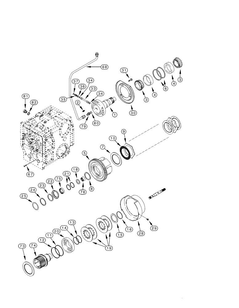 Схема запчастей Case IH MX200 - (06-16) - RANGE TRANSMISSION MFD CLUTCH (06) - POWER TRAIN