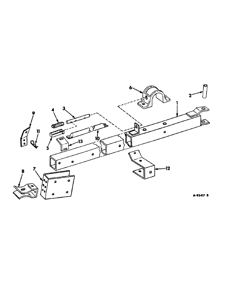 Схема запчастей Case IH 30 - (C-06) - TONGUE, HITCH PLATE, YOKE, BRACE AND RELATED PARTS, FOR FIVE AND SEVEN WHEEL RAKES 