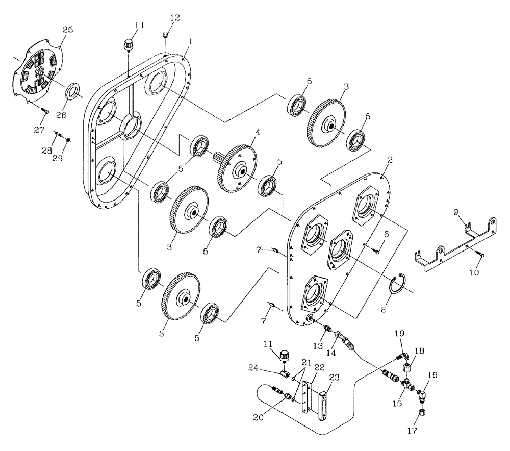Схема запчастей Case IH 7700 - (C06[08]) - GEARBOX {3306}M {COMMERCIAL} Engine & Engine Attachments