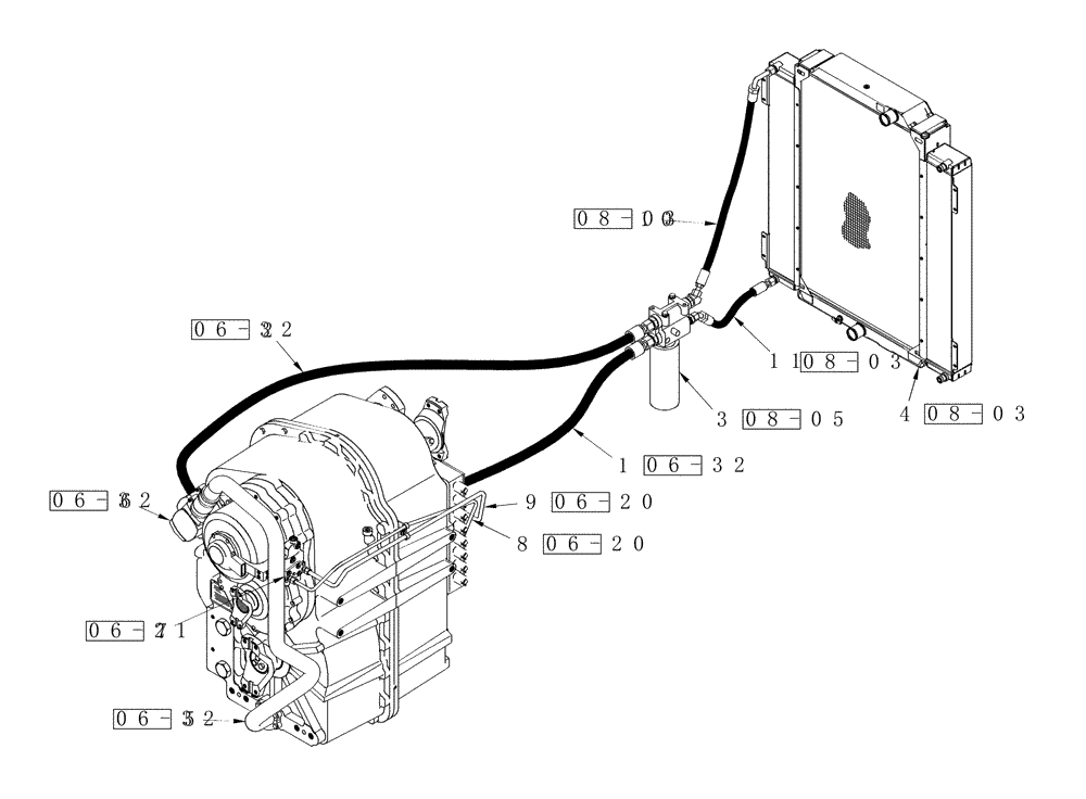 Схема запчастей Case IH STEIGER 535 - (01A-04) - HYDRAULICS - POWER SHIFT TRANSMISSION AND PTO CLUTCH LUBE, STEIGER 535 (00) - PICTORIAL INDEX