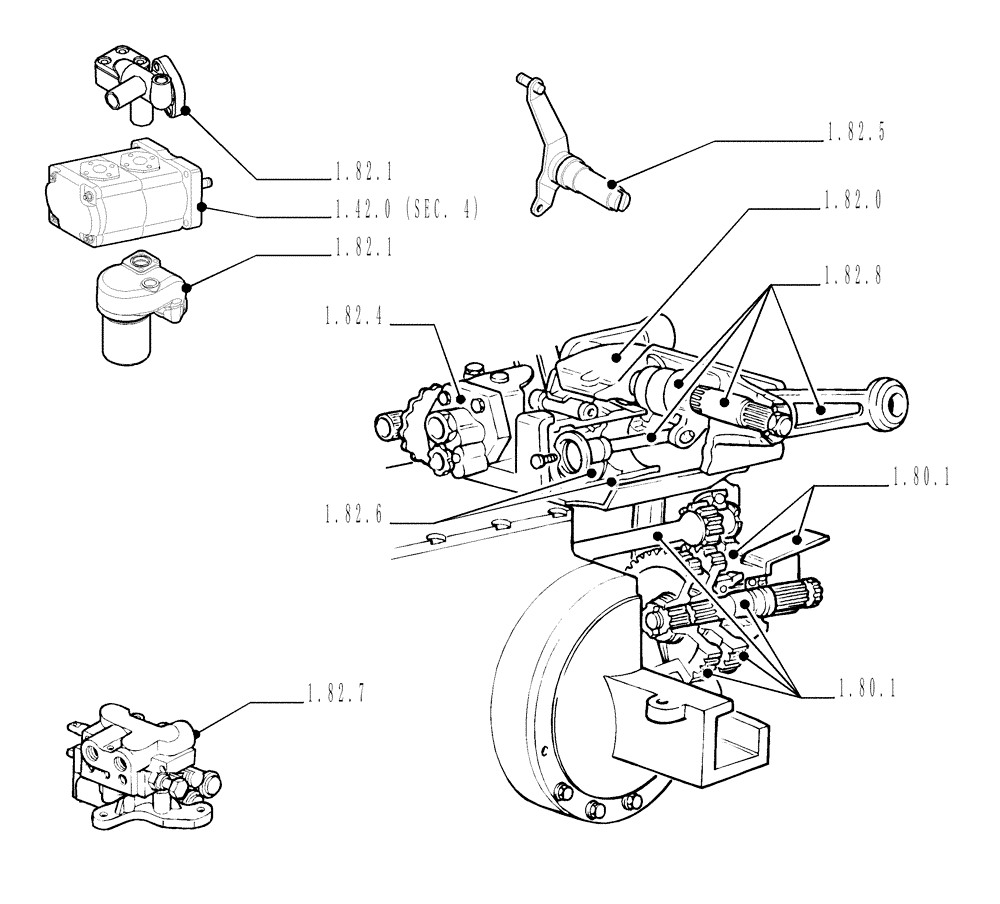 Схема запчастей Case IH JX1095C - (1.80.0) - SEC. 07 - HYDRAULICS (07) - HYDRAULIC SYSTEM