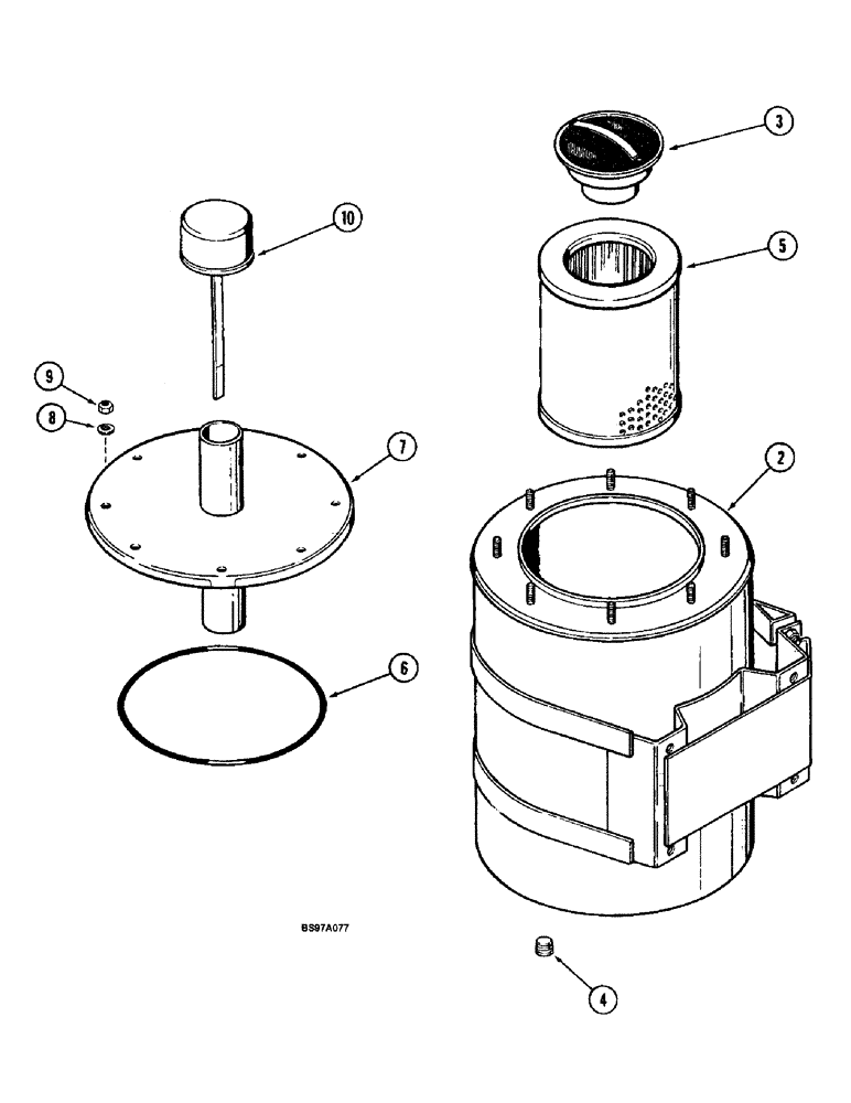 Схема запчастей Case IH 955 - (8-152) - HYDRAULIC RESERVOIR, 12 ROW NARROW - VERTICAL FOLD, 12 ROW NARROW 12 ROW WIDE & 16 ROW NARROW FRONT (08) - HYDRAULICS