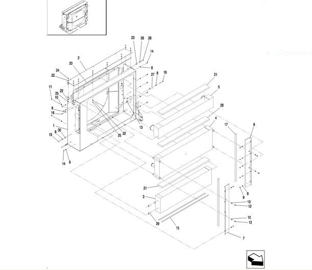 Схема запчастей Case IH 9010 - (10.414.01[03]) - FRAME & COOLERS - 9010 (10) - ENGINE