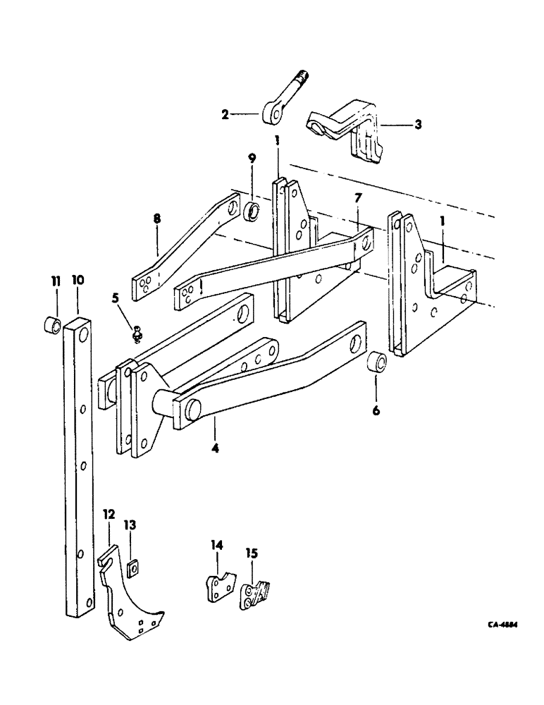 Схема запчастей Case IH 92 - (D-06) - PARALLEL LINKAGE, 1 PER ROW 