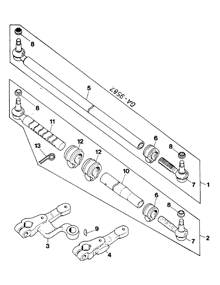 Схема запчастей Case IH 844S - (14-15) - ROD, TIE, MECHANICAL STEERING Suspension