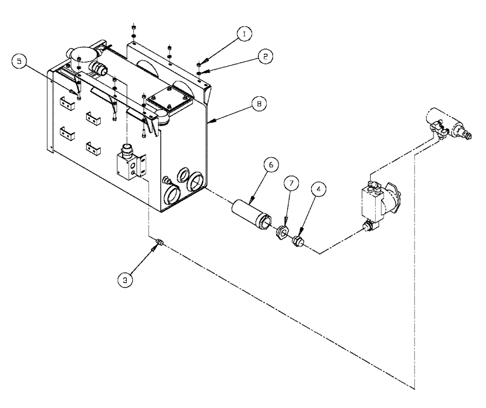 Схема запчастей Case IH FLX4330 - (06-001) - HYDRAULIC TANK ASSEMBLY (07) - HYDRAULICS