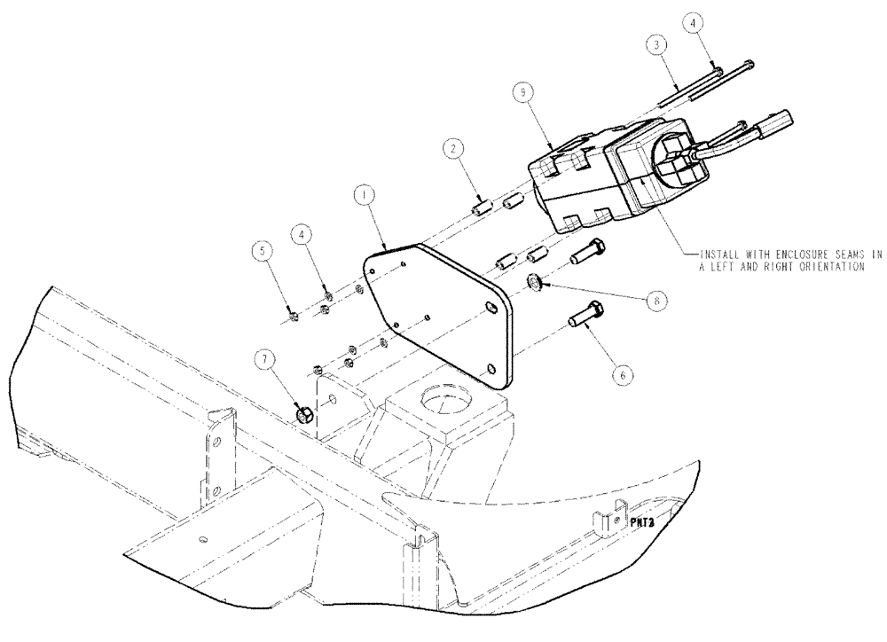 Схема запчастей Case IH SPX4260 - (04-024) - SPEED SENSOR GROUP Suspension & Frame