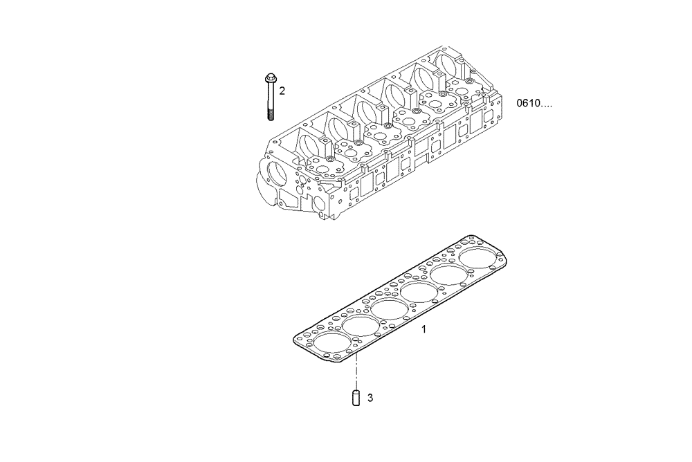 Схема запчастей Case IH F2CE9684M E008 - (0604.000) - CYL.HEAD GASKET 