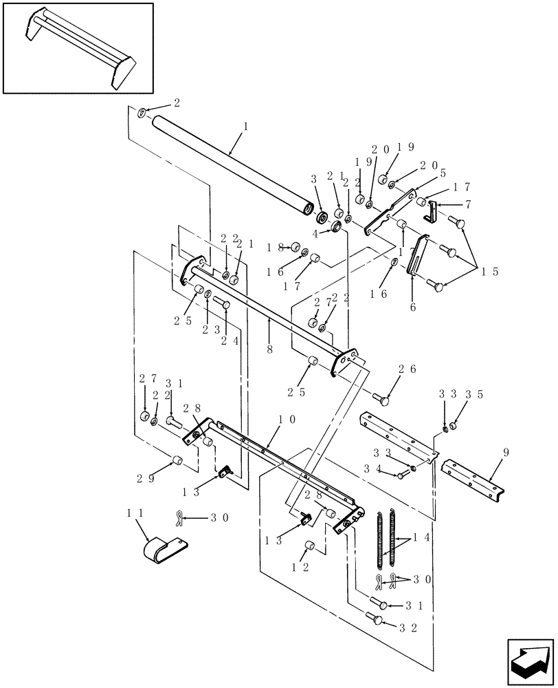 Схема запчастей Case IH RBX461 - (064) - NET WRAP, BRAKE BAR & COUNTER ROLLER (68) - TYING/WRAPPING