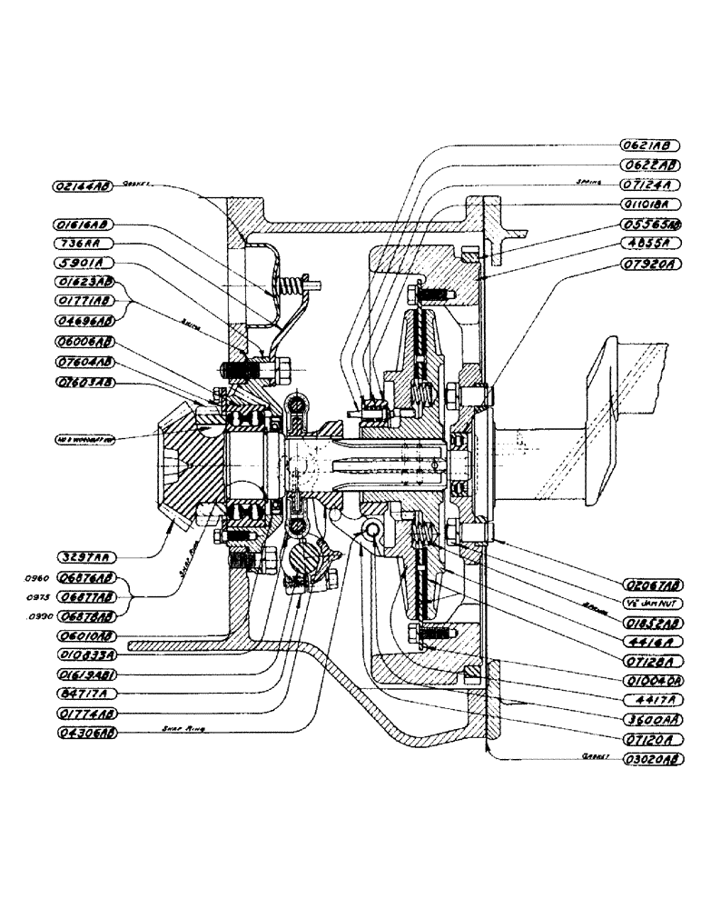 Схема запчастей Case IH DC-SERIES - (049) - CLUTCH SHAFT ASSEMBLY - FOR TRACTORS, HAVING 3261AA GEAR (06) - POWER TRAIN
