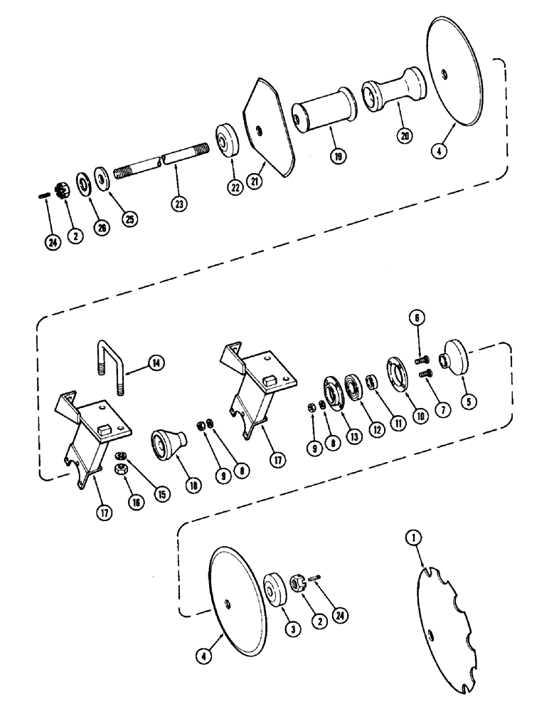 Схема запчастей Case IH DOT 28 - (50) - REAR RIGHT WING GANG, 28 FOOT 