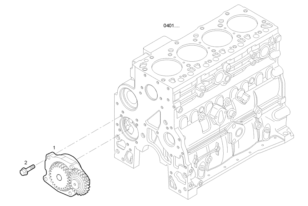 Схема запчастей Case IH F4BE0454G D600 - (3001.014) - OIL PUMP 