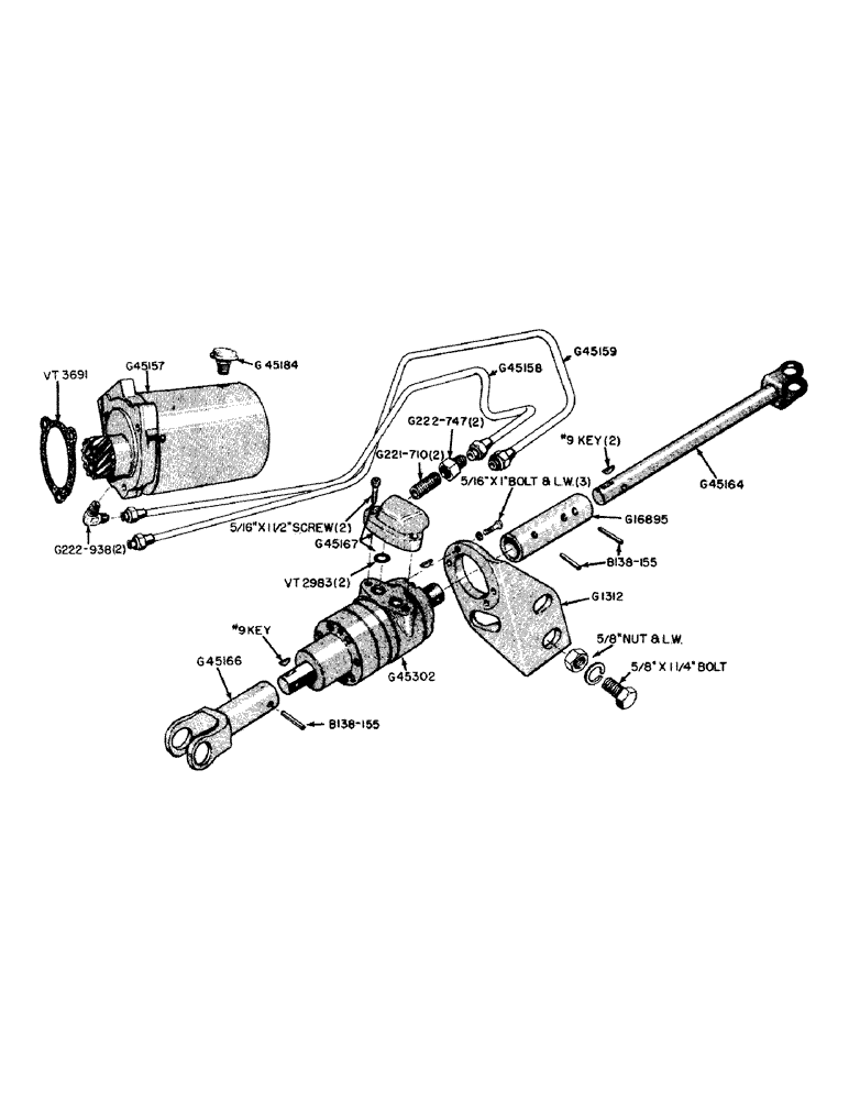 Схема запчастей Case IH 600B-SERIES - (093) - POWER STEERING ATTACHMENT, GENERAL PURPOSE TRACTORS (05) - STEERING