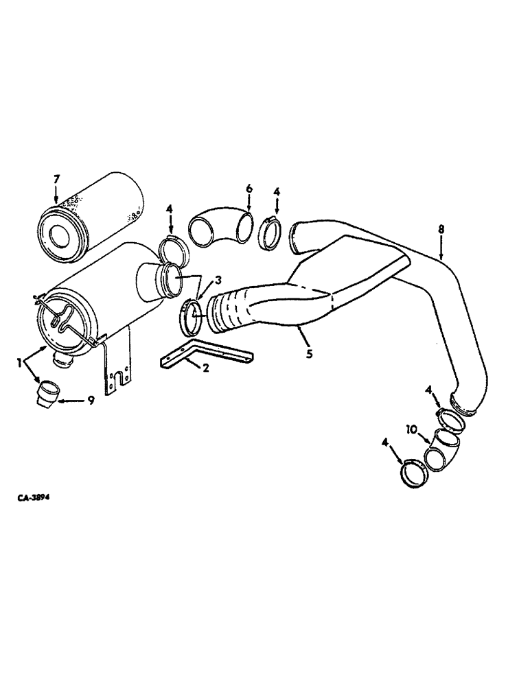 Схема запчастей Case IH 674 - (12-01) - POWER, AIR CLEANER AND CONNECTIONS Power