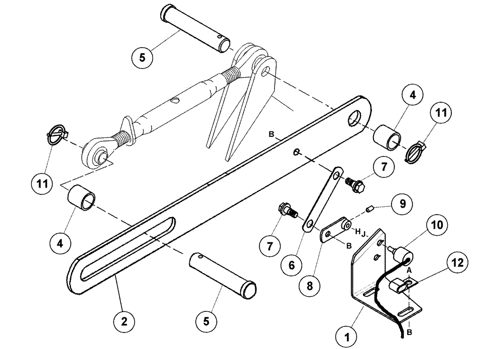 Схема запчастей Case IH 1042 - (09-33) - HEADER HEIGHT CONTROL ATTACHMENT 